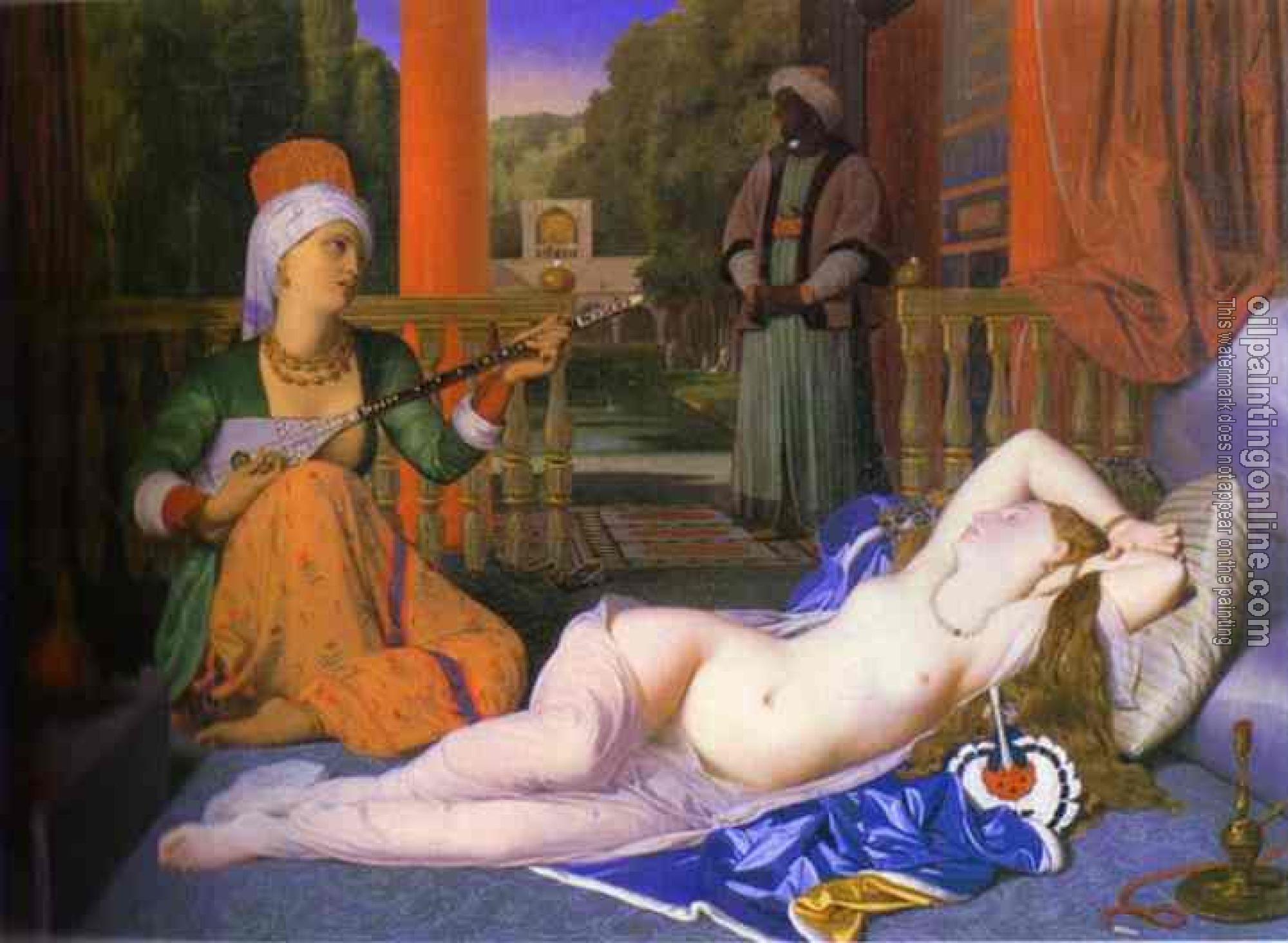 Ingres, Jean Auguste Dominique - Odalisque with Slave